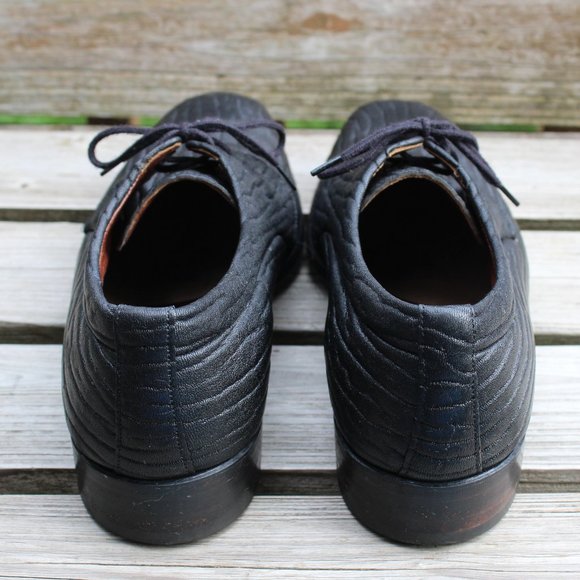 Vtg Dack's Black “Baffin Seal” Leather Derby, Men's 10 D, Made in Canada, EUC - Picture 6 of 12